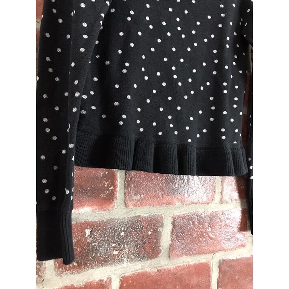 Parker Mock Neck Polka Dot Ruffle Marlee Sweater Size Small - Picture 4 of 8